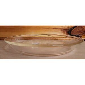 Vintage 10" ANCHOR HOCKING FIRE KING PIE PLATE PAN Clear Glass BAKING DISH #462